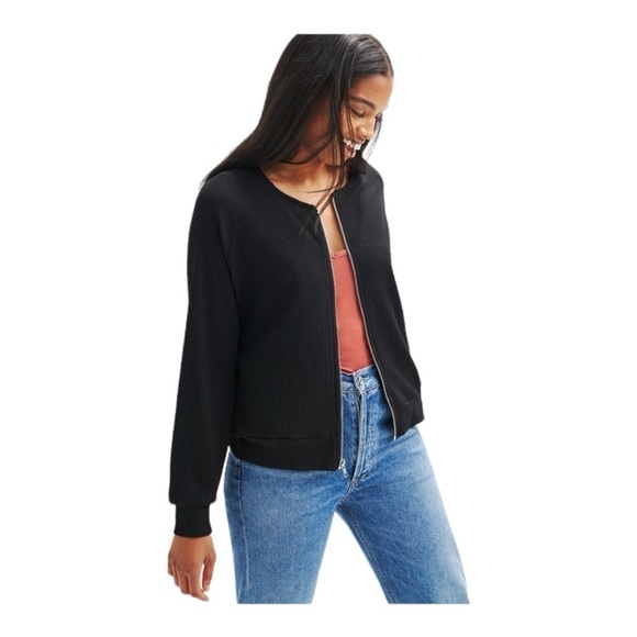 Amour Vert Piper Paris Rib Jacket in Black NWOT
